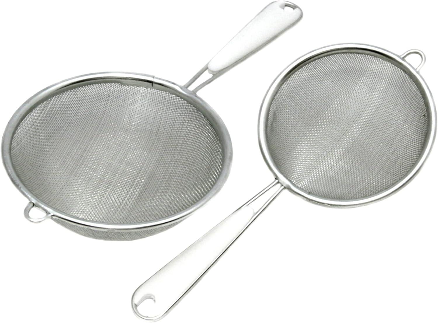 Chef Craft Stainless Steel Mesh Strainer Set, 3 and 4 Inch