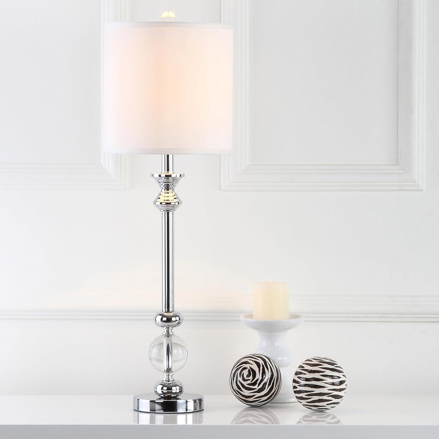Erica Crystal Candlestick Lamp W/ USB Port (Set of 2) - 31 Inch Height - LIT4164 - Crystal - Safavieh