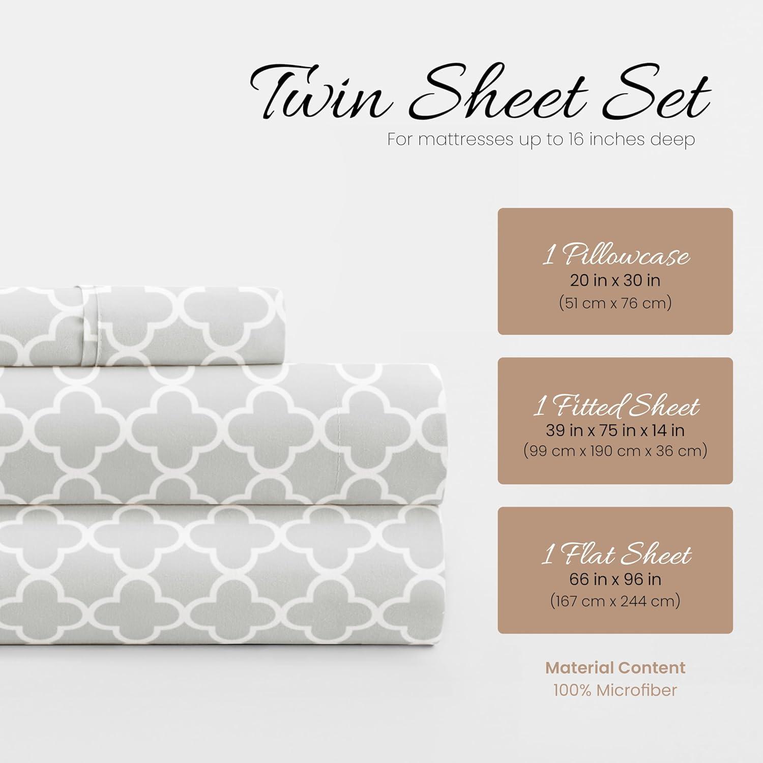 Simply Soft™ Microfiber Geometric Sheet Set