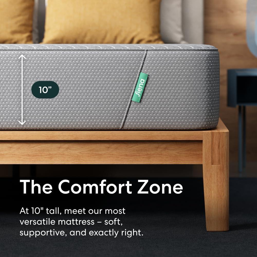 Siena 6" Queen Foam Mattress - Medium Firm - 180 Night Trial - Premium Pressure-Relieving Layers - 10 Year Warranty - Mattress in a Box - CertiPUR-US Certified