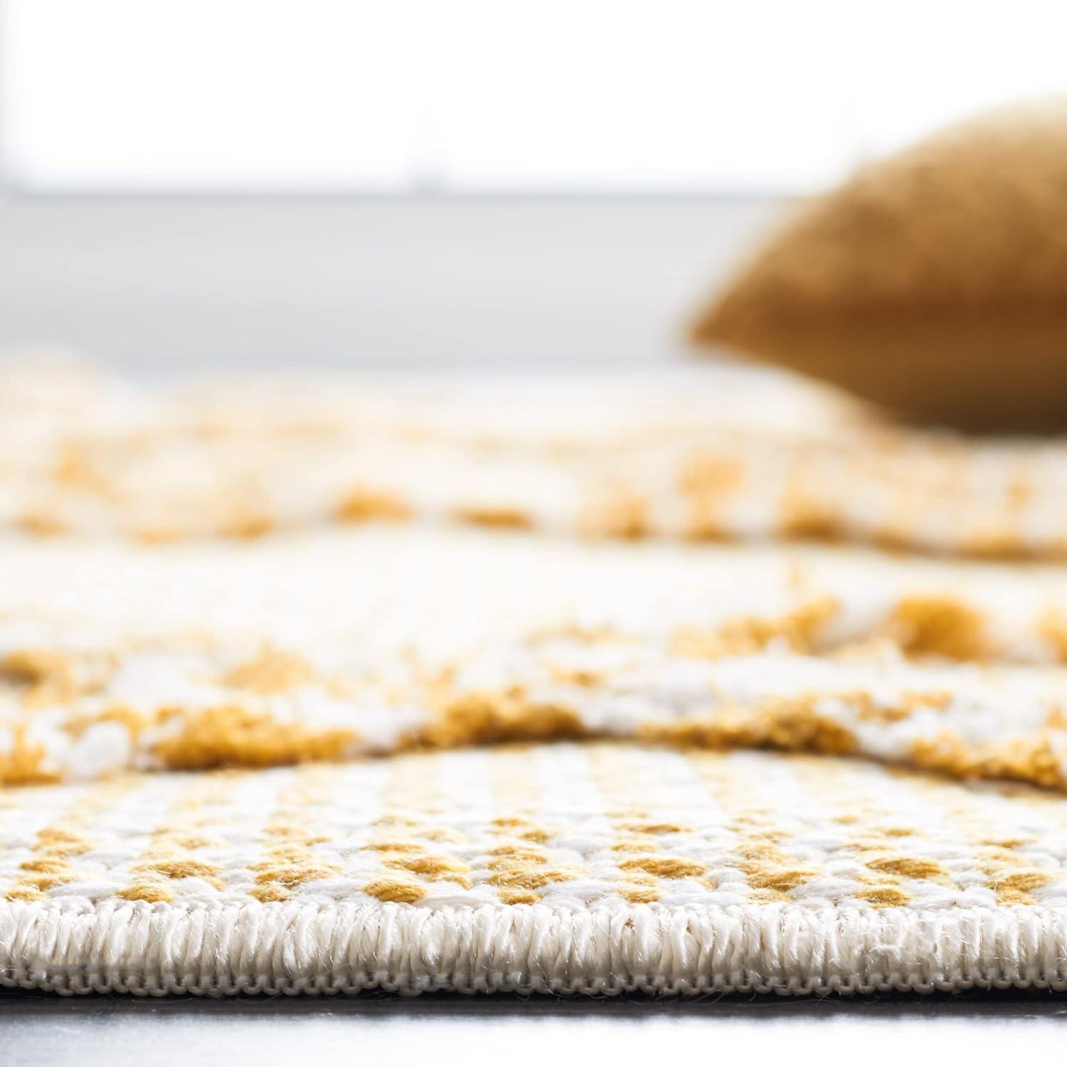 Augustine AGT714 Machine Made Indoor Area Rug - Gold/Ivory - 6'-4"x6'-4" - Safavieh