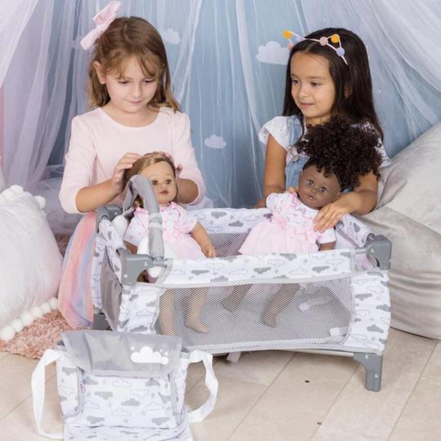Adora Twinkle Stars Deluxe Baby Doll Pack-N-Play Set, 7-Piece Doll Accessories