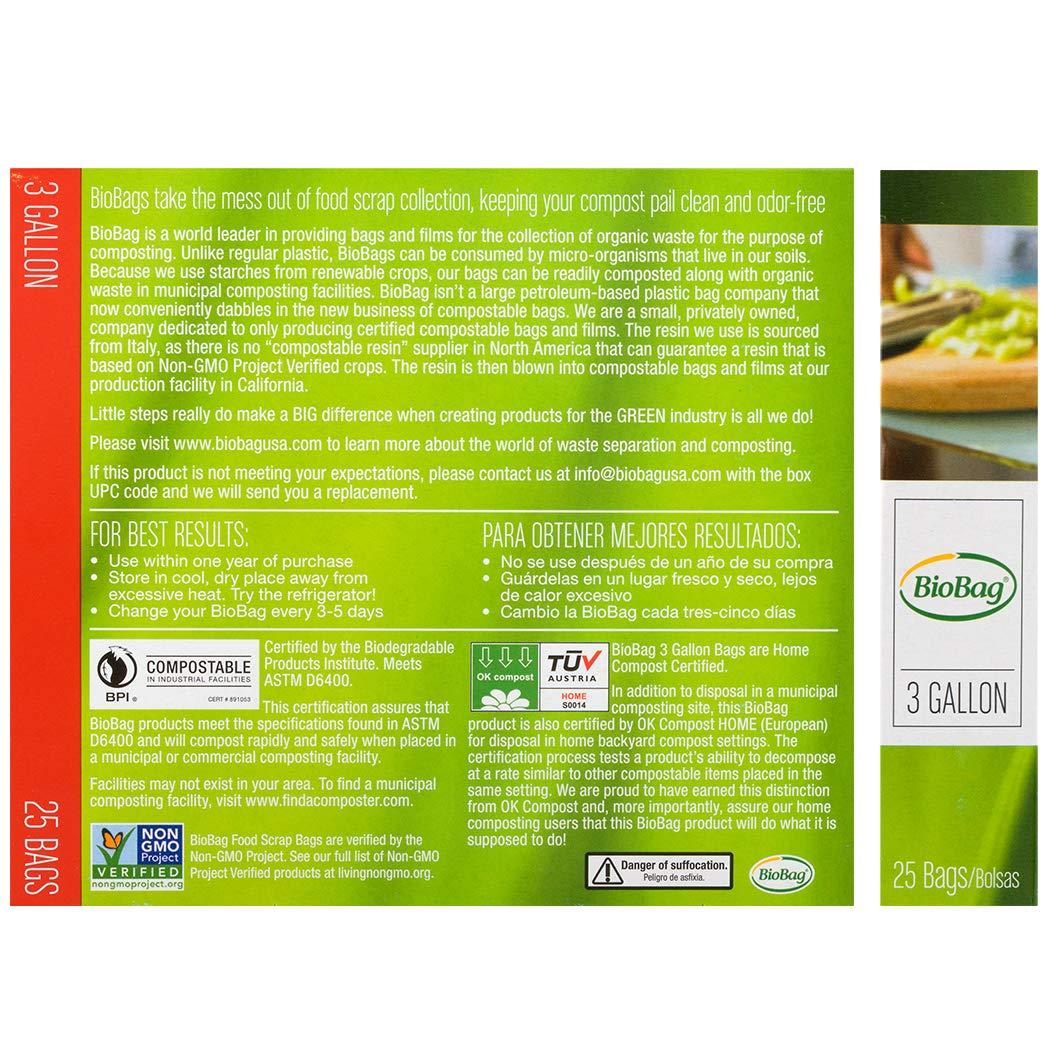 BioBag Compostable Food Trash Bags - Small - 25ct/3gal