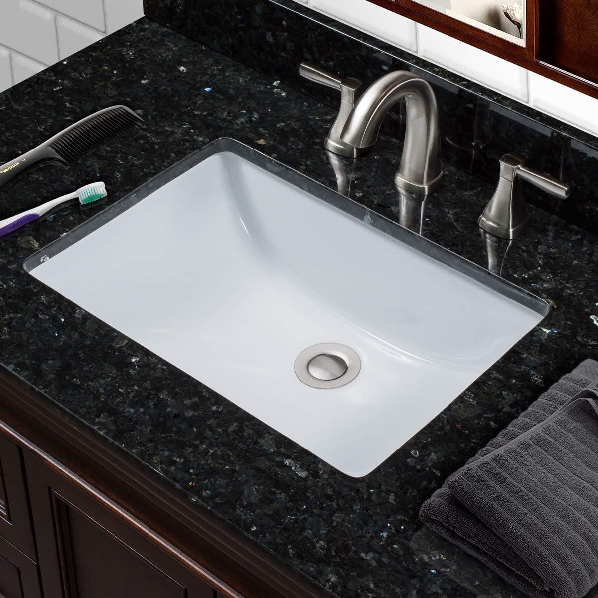 Miseno Mno2113ru Rectangular 21" X 13" Undermount Bathroom Sink - White