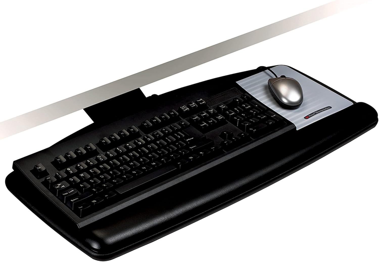 3M™ AKT90LE Adjustable Keyboard Tray, Black/Charcoal