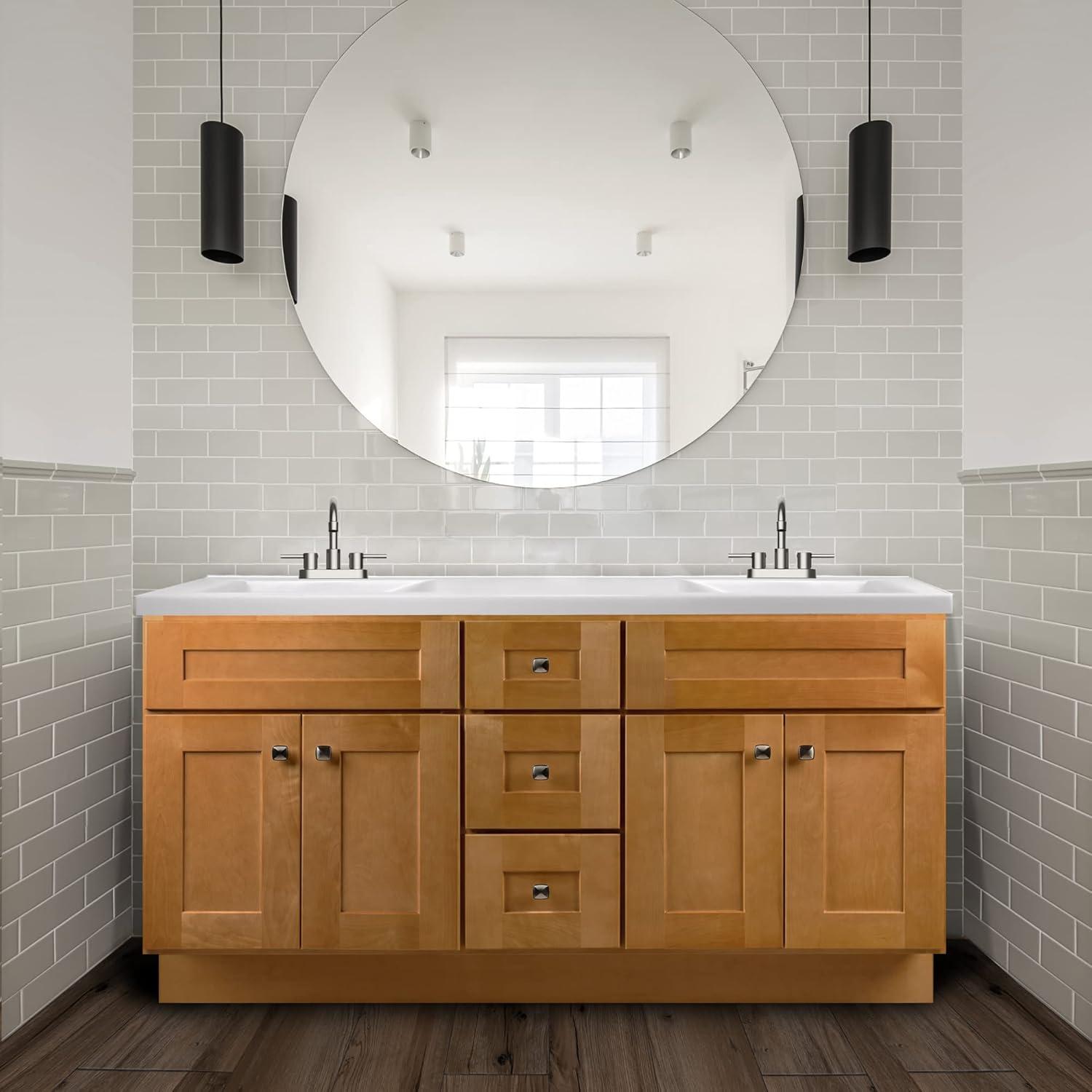 Design House Brookings Ready-to-Assemble Vanity Without Top in Modern Birch 60-in