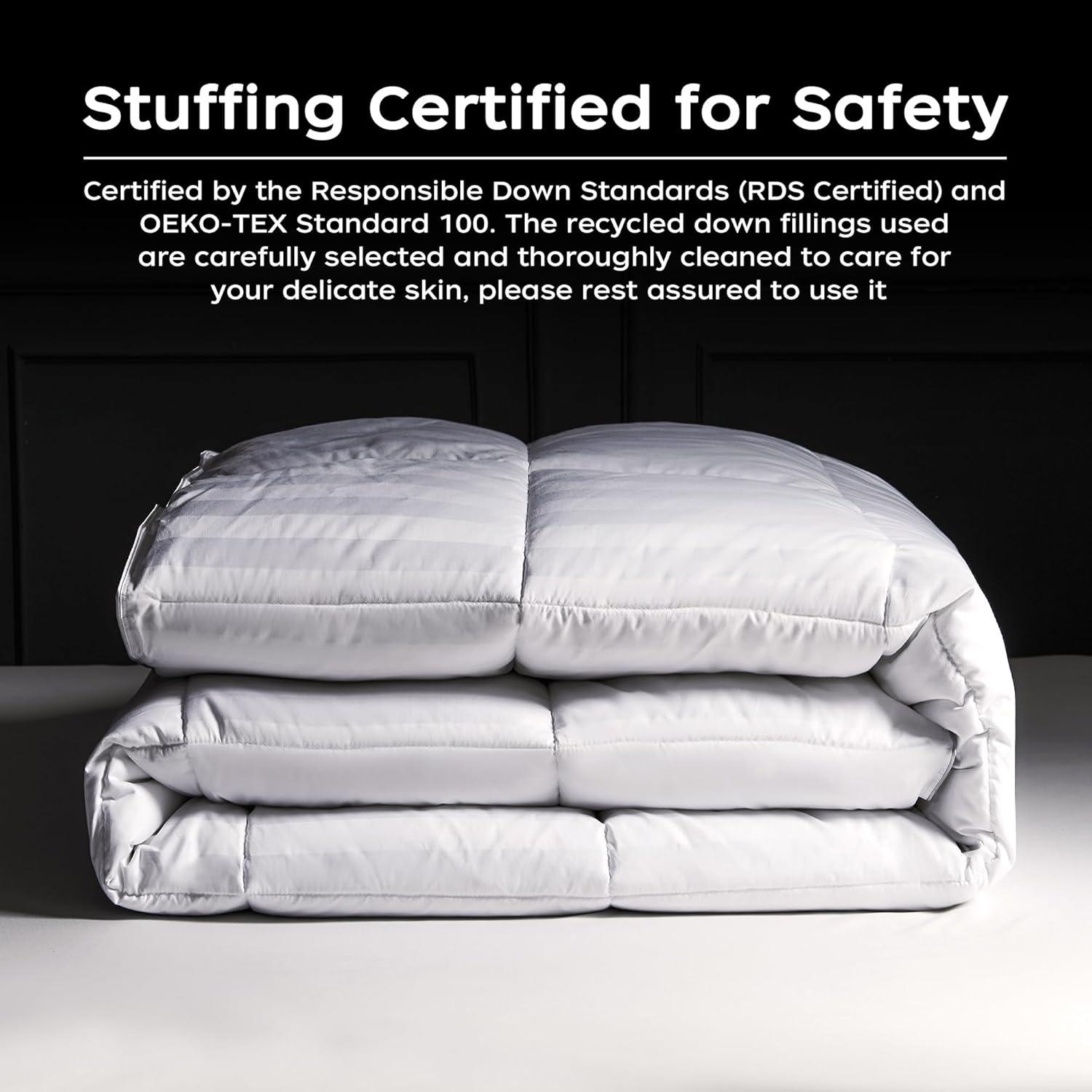 Peace Nest 600 Fill Power Goose Down and Feather All Season Comforter Duvet Insert