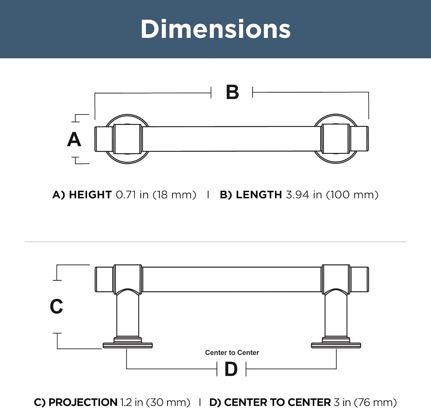 Franklin Brass Francisco 3 Antimicrobial Pull (Set of 5)