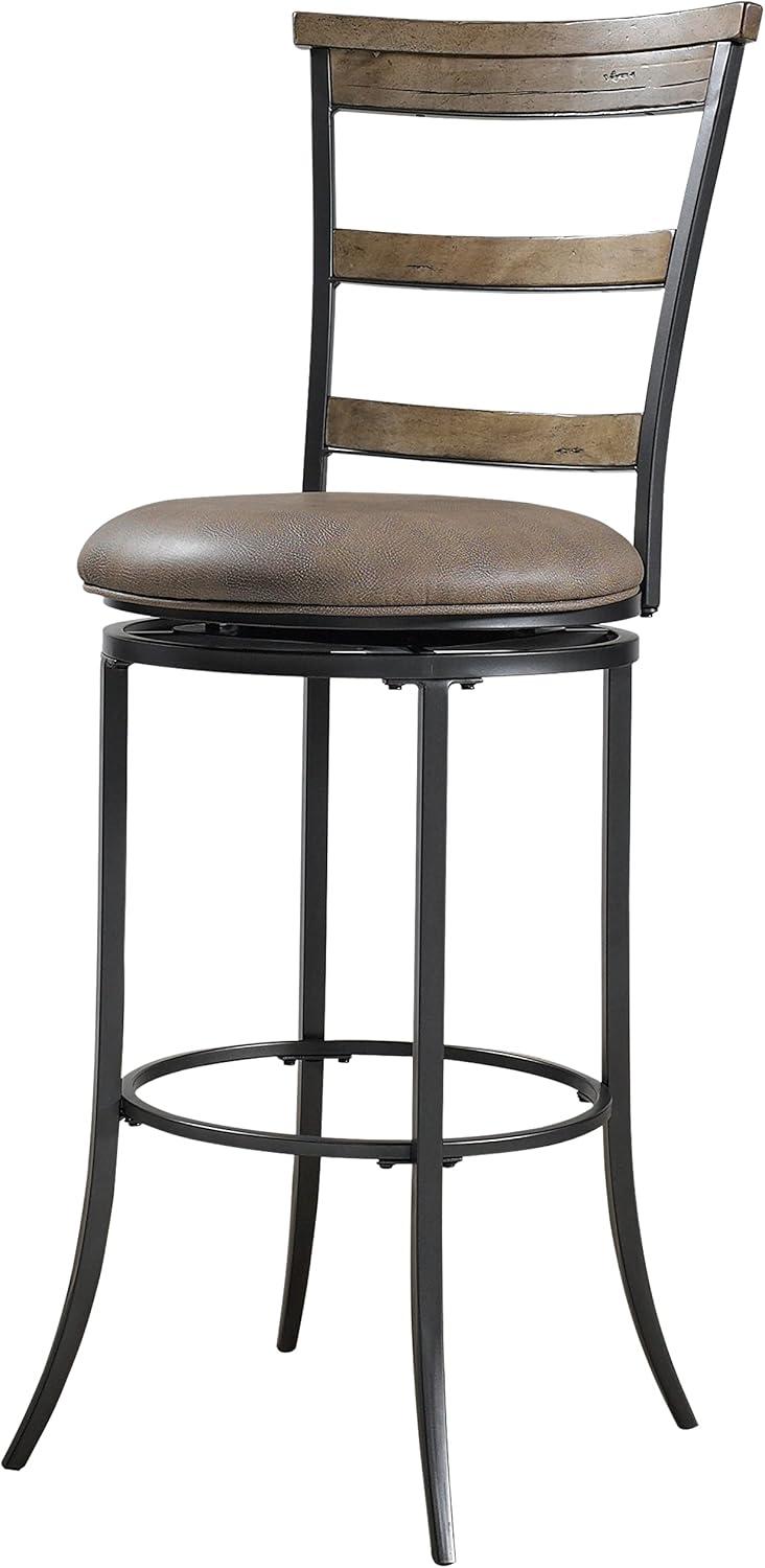 Hillsdale Charleston 46" Metal Contemporary Bar Stool in Gray