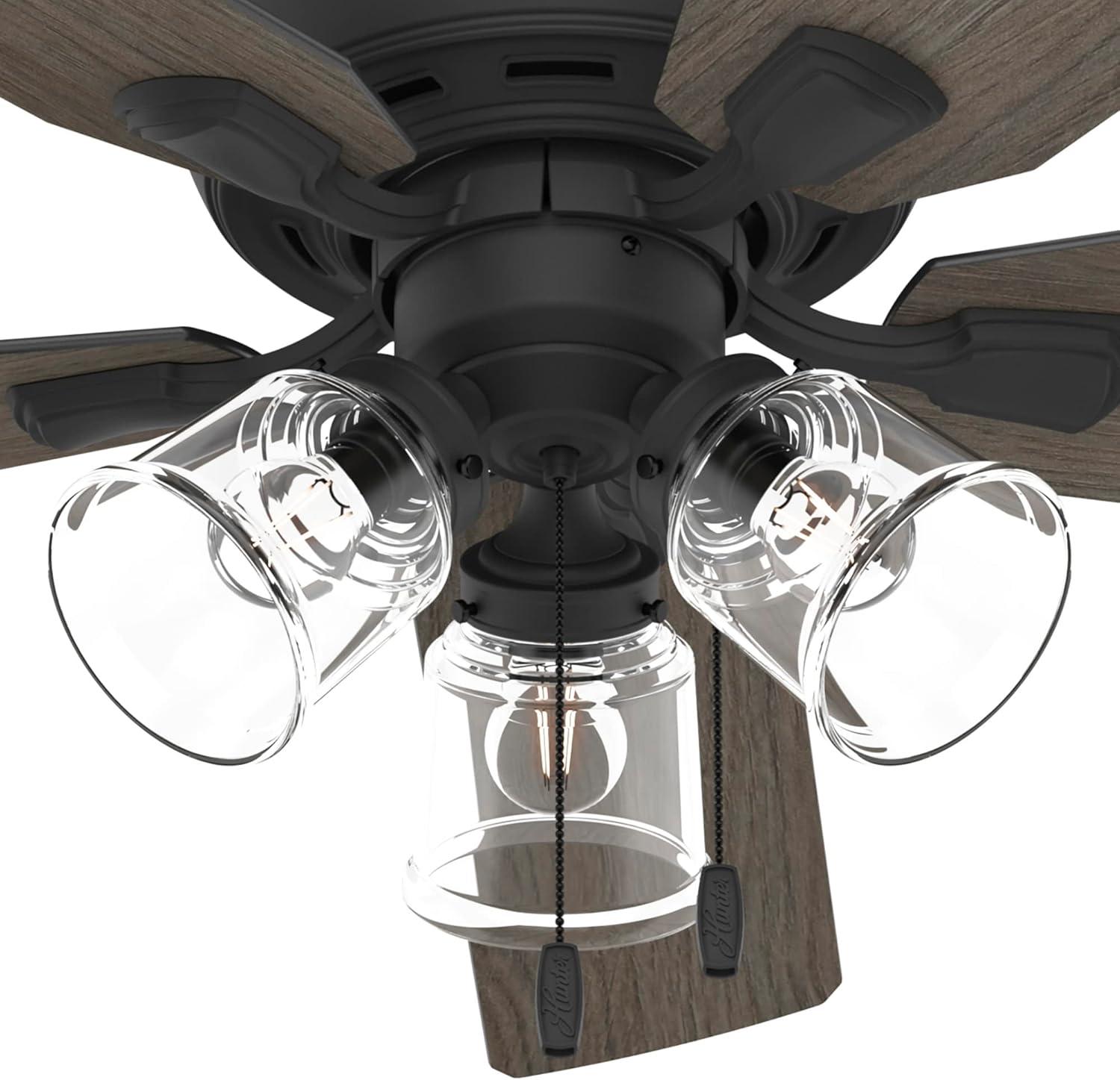 52" Rosner 5 - Blade Ceiling Fan With Lights and Pull Chains