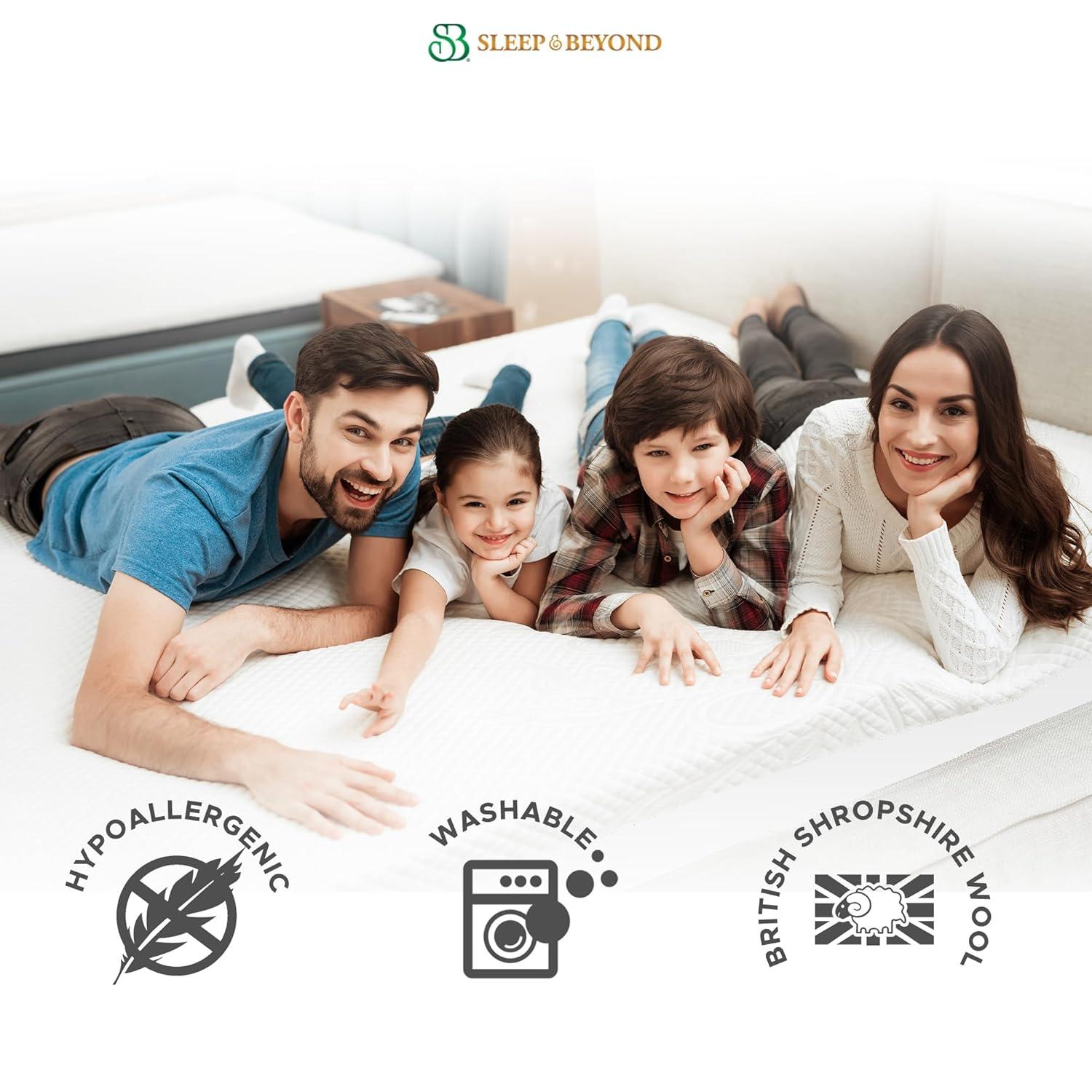 Sleep & Beyond myPad®, 100% Washable Wool Mattress Pad, Crib 28x5", 0.5in thick