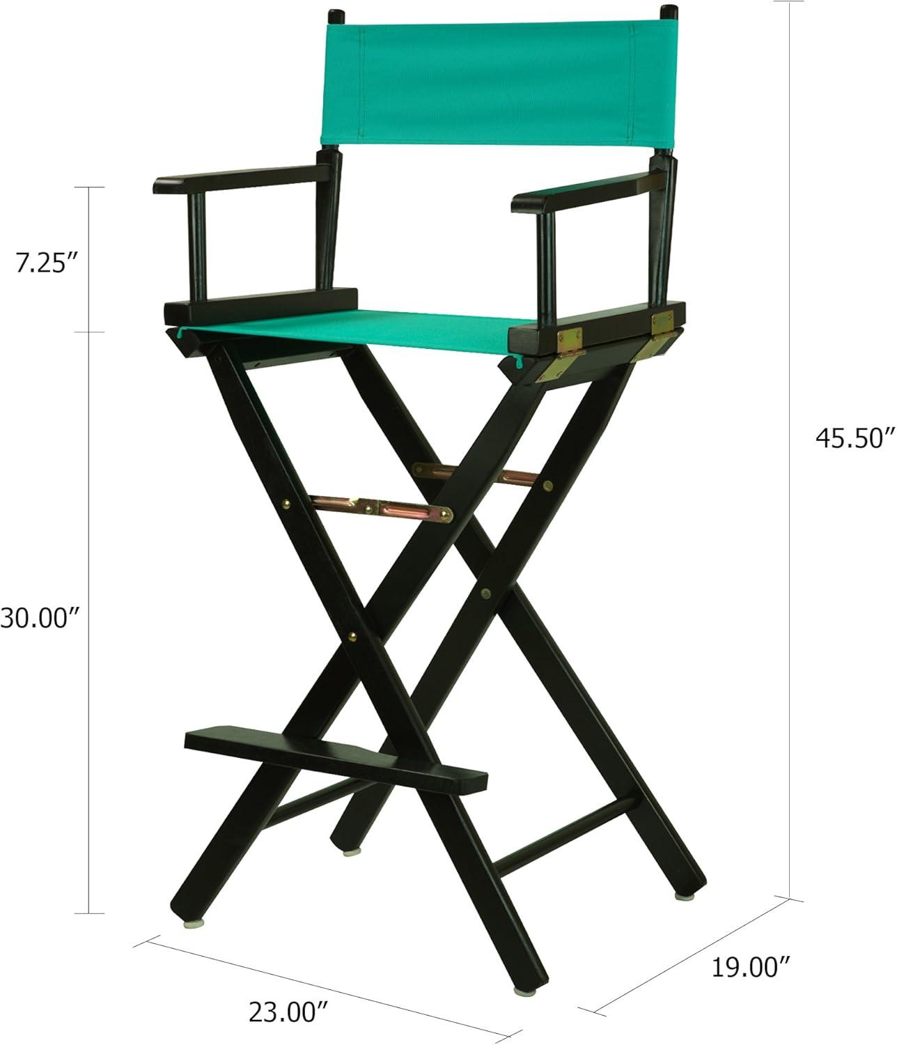 "30" Director's Chair Black Frame-Teal Canvas"