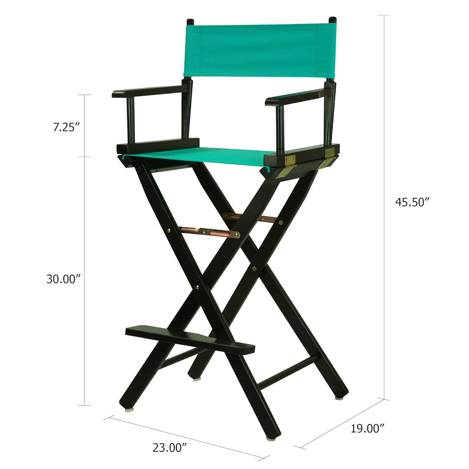 "30" Director's Chair Black Frame-Teal Canvas"