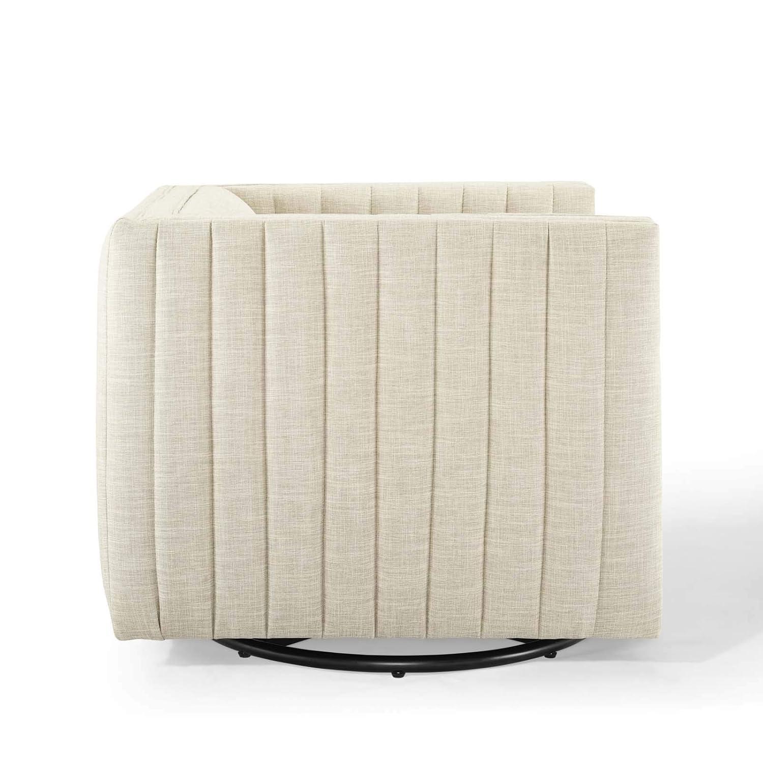 Modway Conjure Channel Tufted Performance Velvet Swivel Armchair