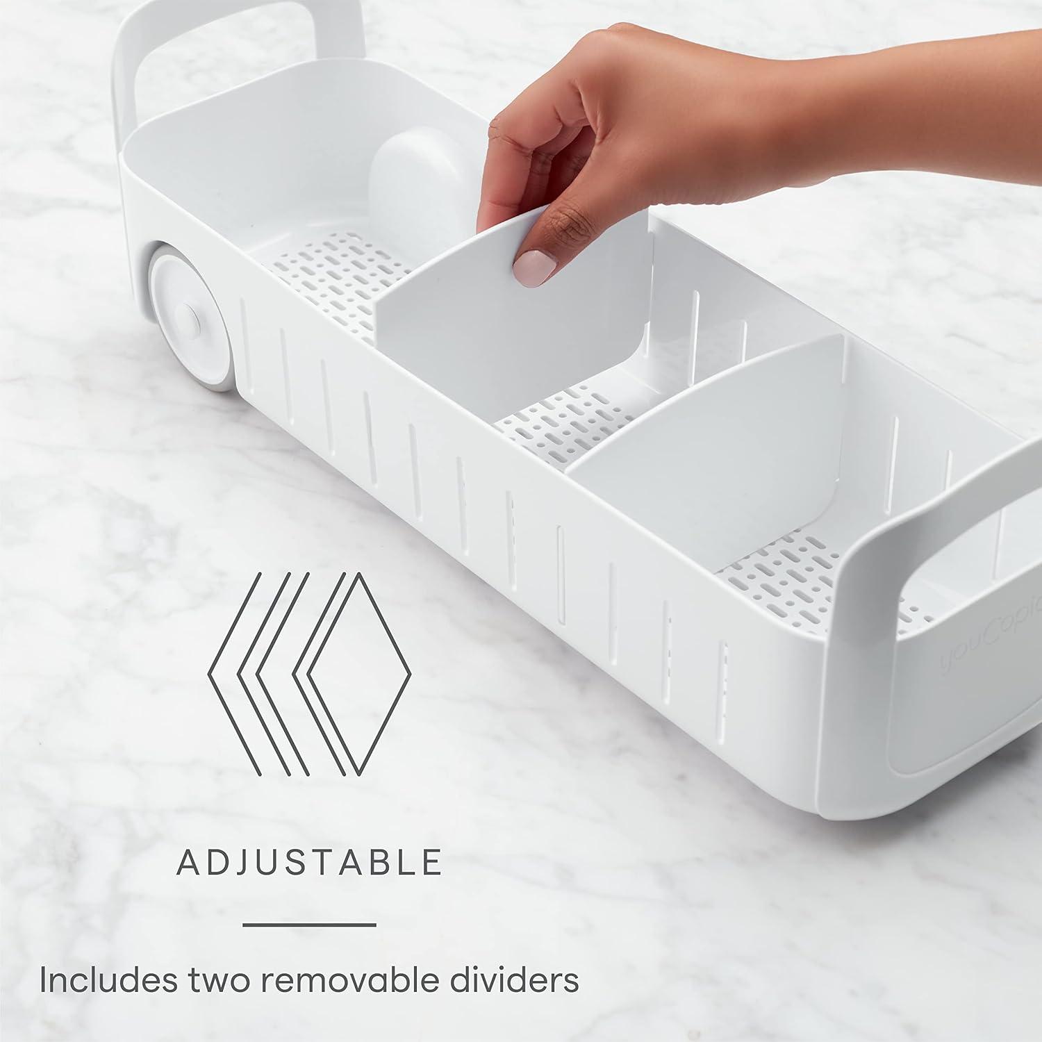 YouCopia® YouCopia® RollOut® Under Sink Caddy, 5", Rolling Organizer Bin with Adjustable Dividers