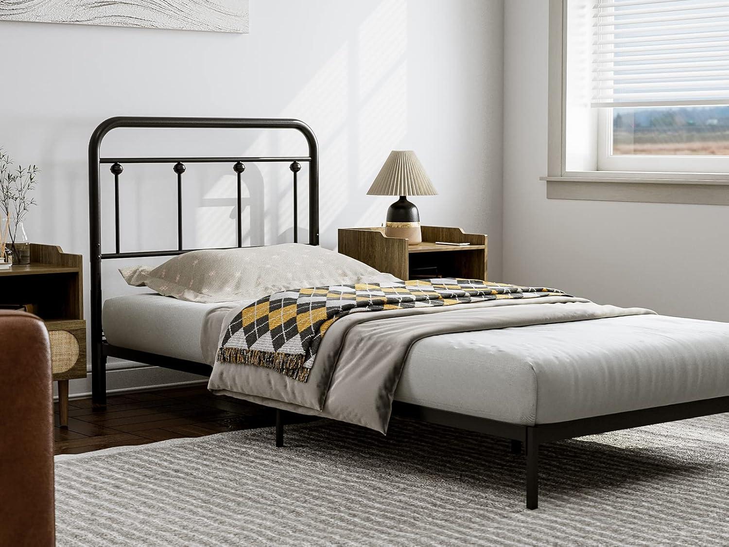 August Grove® August Grove® Metal Headboard - Adjustable Height - Farmhouse Victorian Style