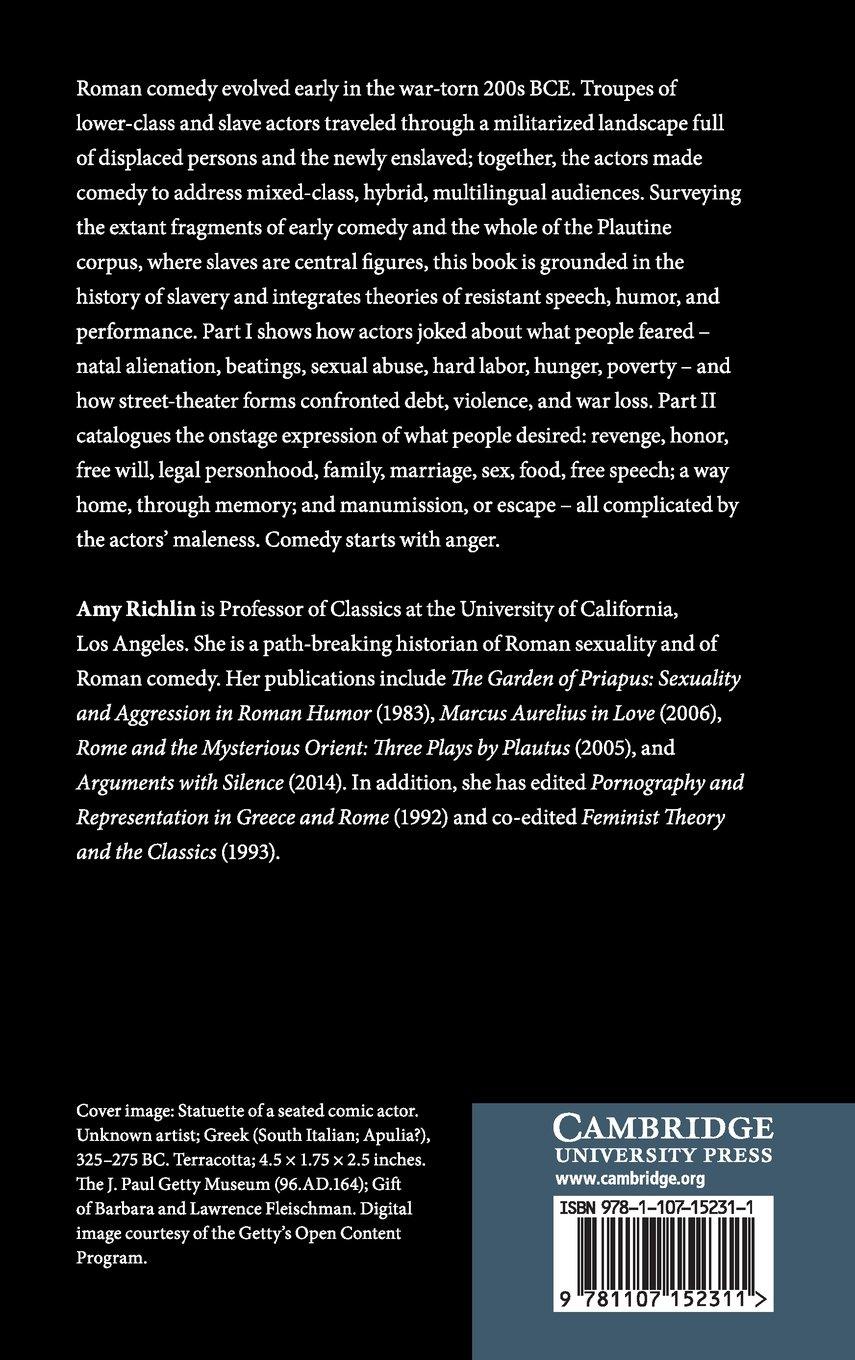 Slave Theater in the Roman Republic: Plautus and Popular Comedy Hardcover