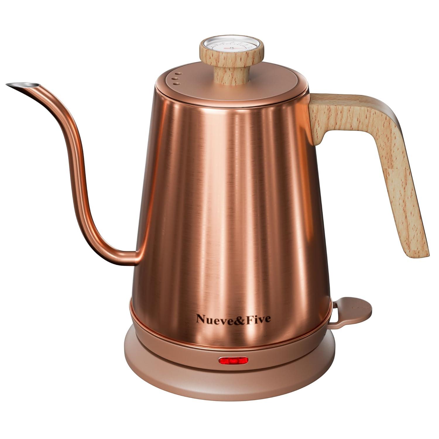 Zolosh Gooseneck Electric Kettle with Thermometer 1L