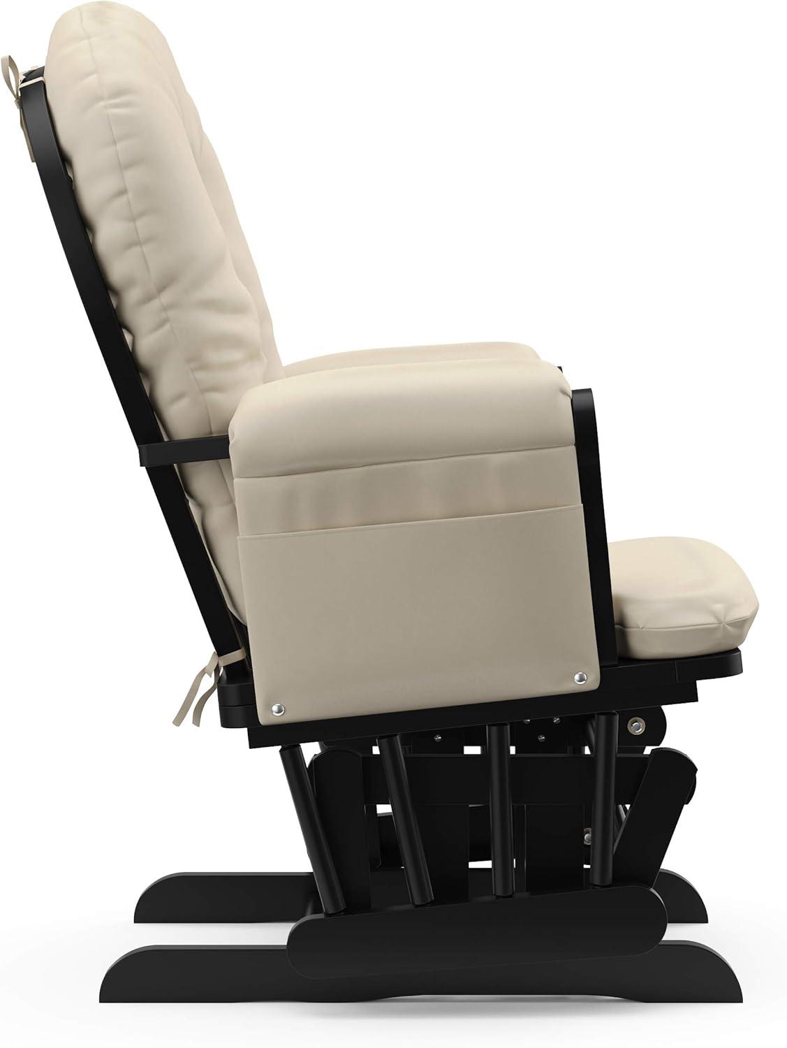 Storkcraft Hoop Infant Nursery Glider and Ottoman, Black with Beige