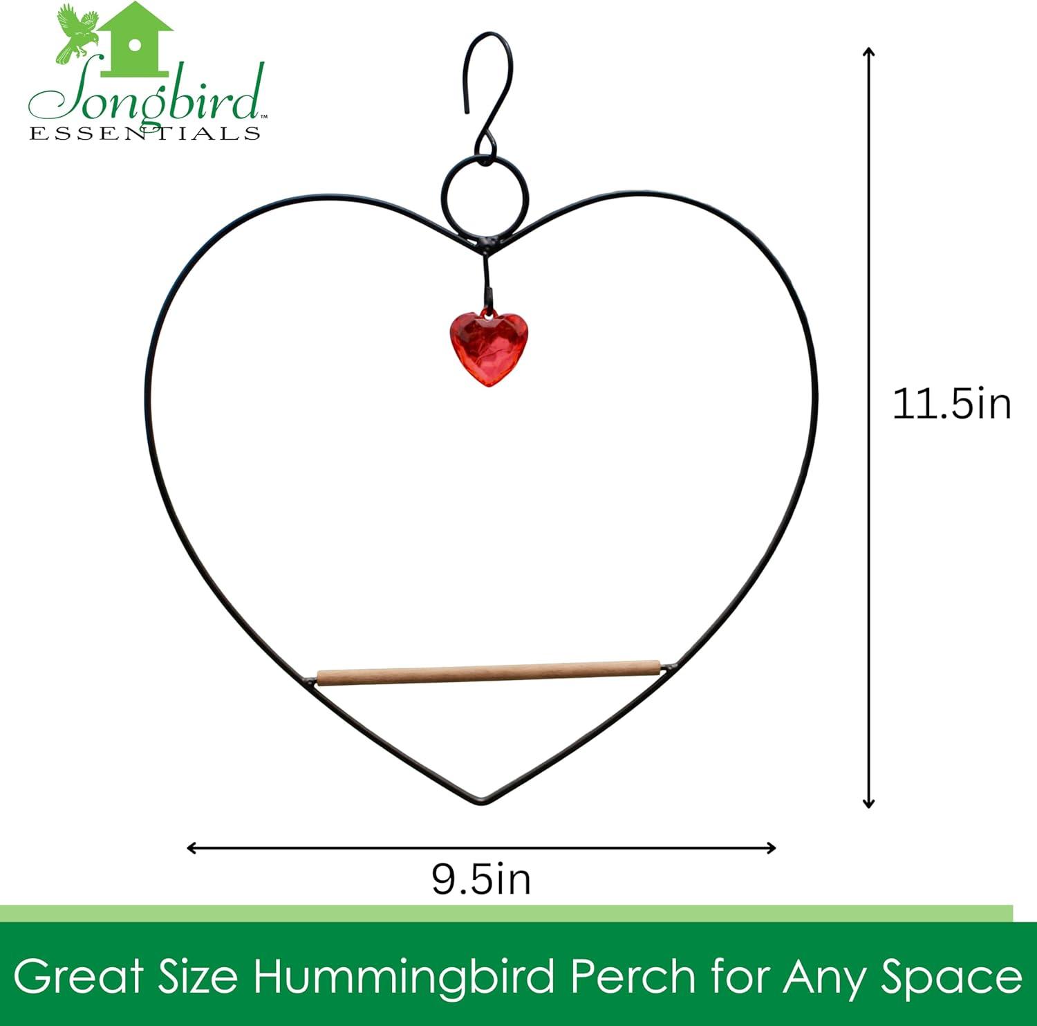 Songbird Essentials Hummingbird Swing for Hummingbird Feeder Copper Heart Metal