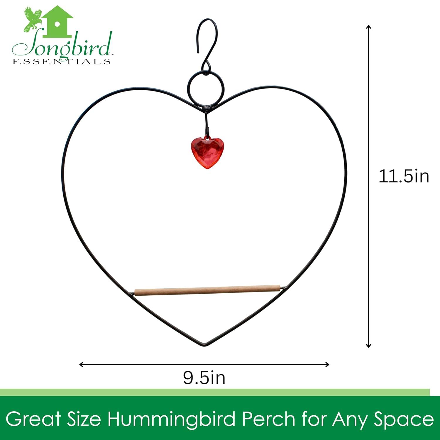 Songbird Essentials Hummingbird Swing for Hummingbird Feeder Copper Heart Metal