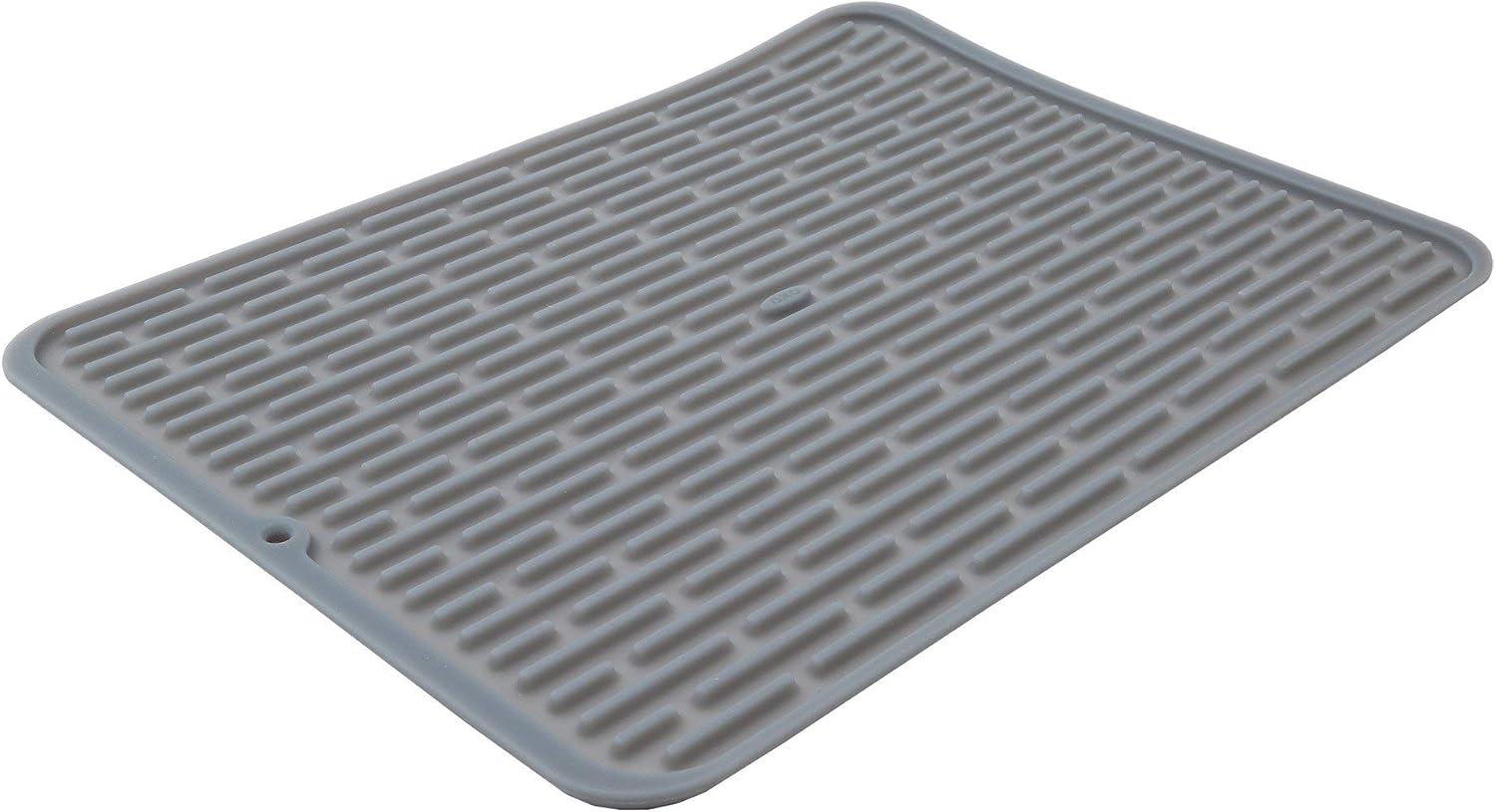 Large Gray Silicone Foldable Drying Mat