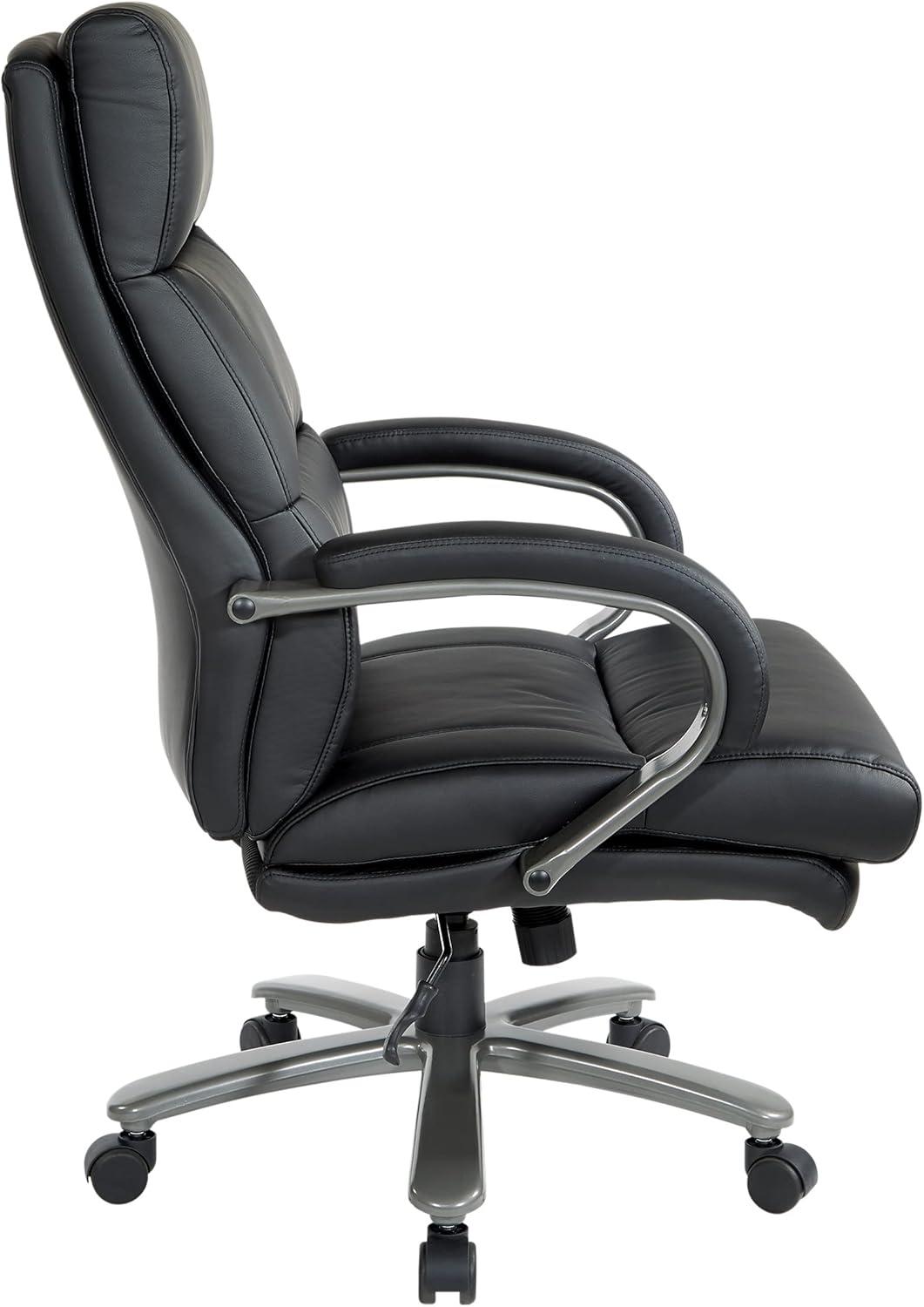 Big and Tall Executive Chair in Black Bonded Leather