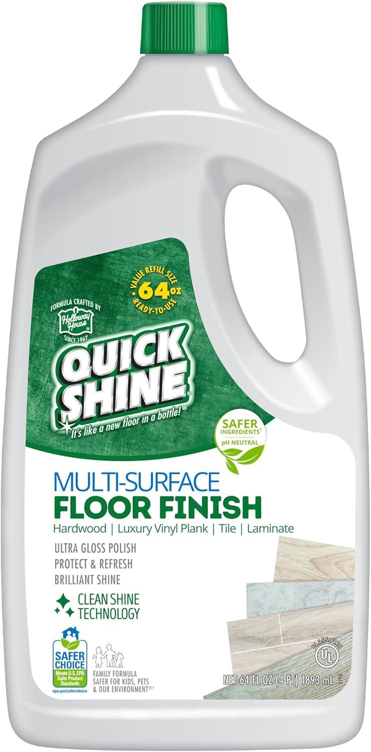 Quick Shine Multi-Surface Floor Finish & Polish, PFAS-Free Formula, 64 fl oz