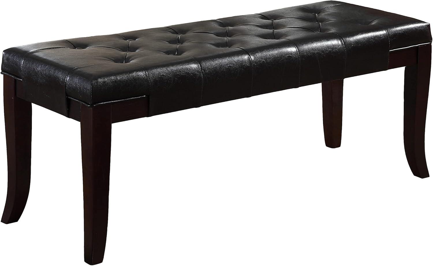 W-Jopns Linon Tufted Bench, Faux Leather A solid basic framework, comfortable, durable and beautiful