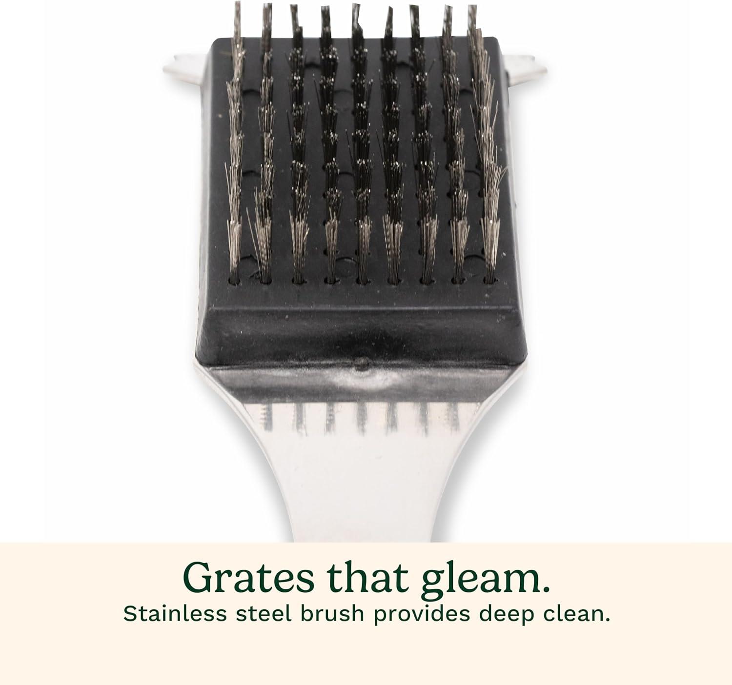 CuisinartÂ® Stainless Steel Grill Cleaning Brush - 16.5 inch Grill Brush, Hook To Store At Grill