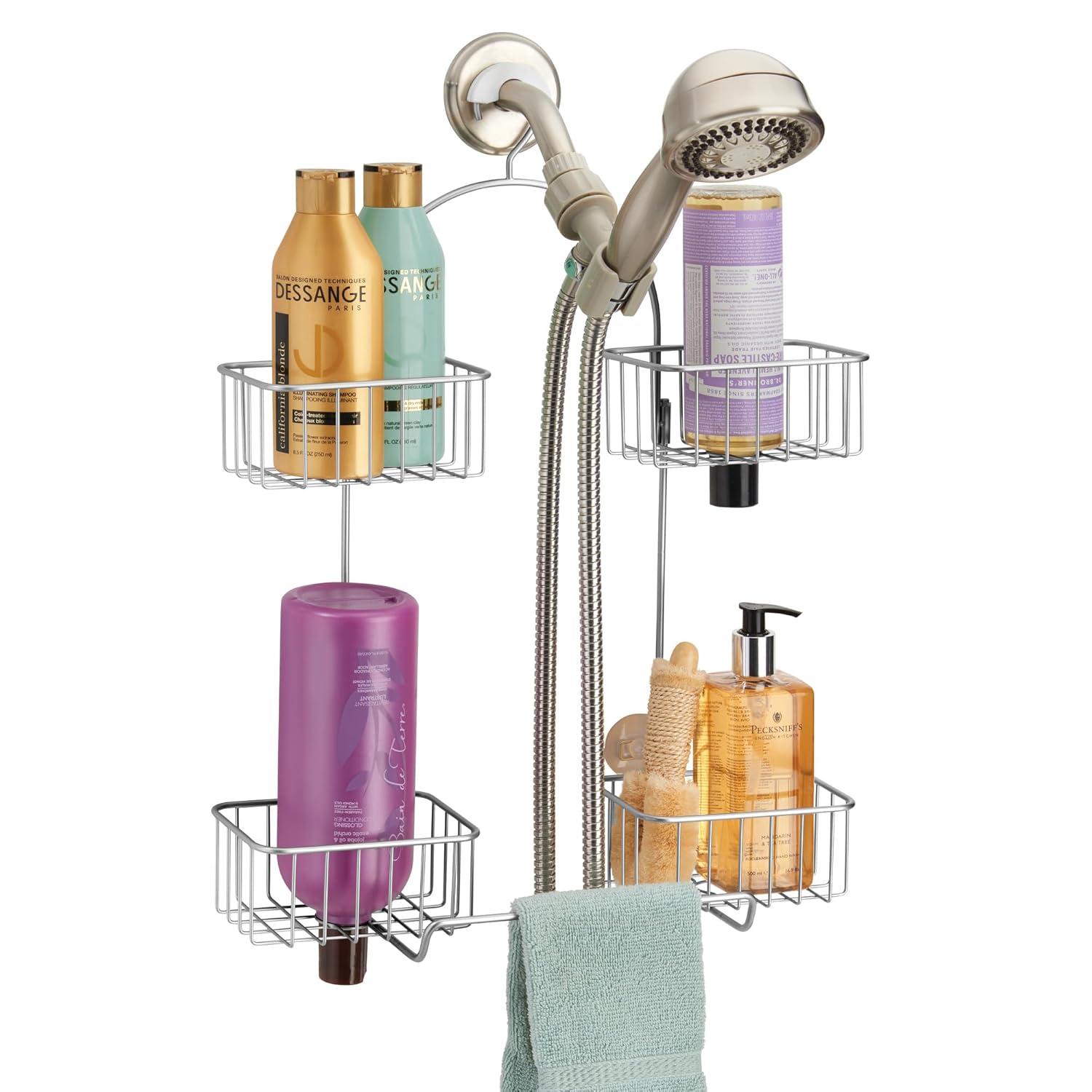 iDesign iDesign Classico Handheld Hose Hanging Shower Organizer, 15.98" x 6.46" x 12.99", Chrome
