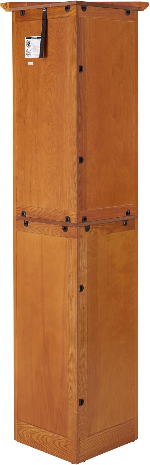 Miekor 4-Tier 72" Corner Kitchen Pantry Storage Cabinet with 8 Doors Tall Storage Cabinet, Corner Cabinet and Adjustable Shelves, Home farmhouse bookshelf Cabinet for Bathroom, Living room, Kitch 1014