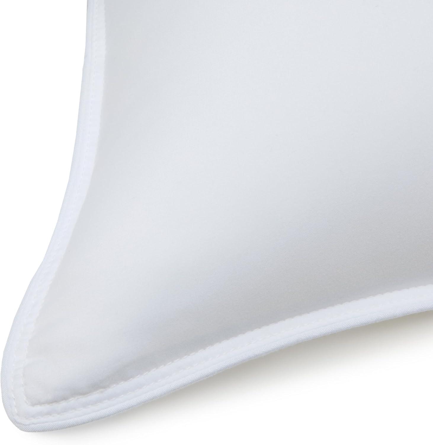 Down Alternative Pillows for Stomach and Back Sleepers, Soft Density, Standard, Pack of 2, White, 26 in L x 20 in W