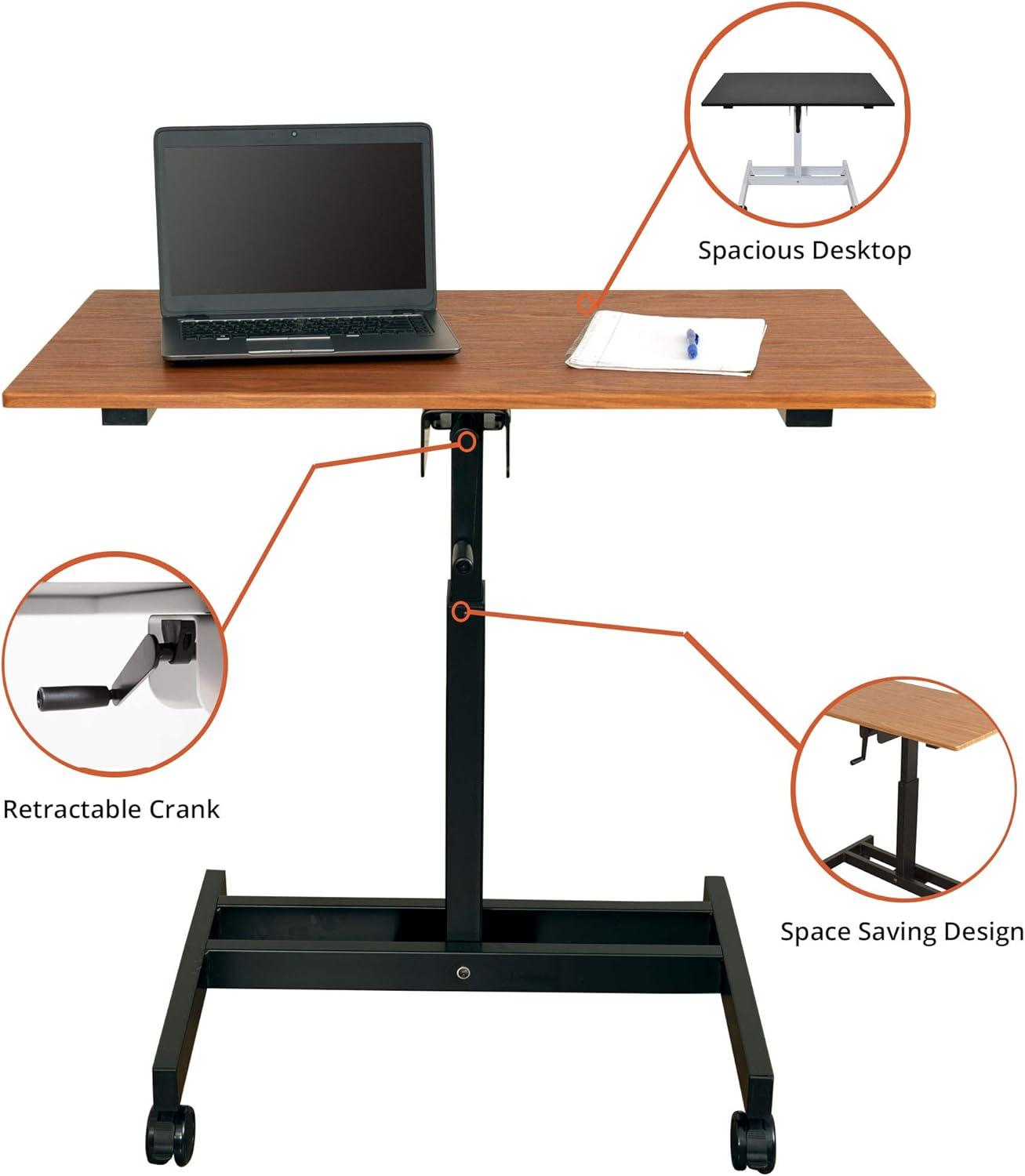 Zauna 39.38'' W Laptop Cart with Wheels