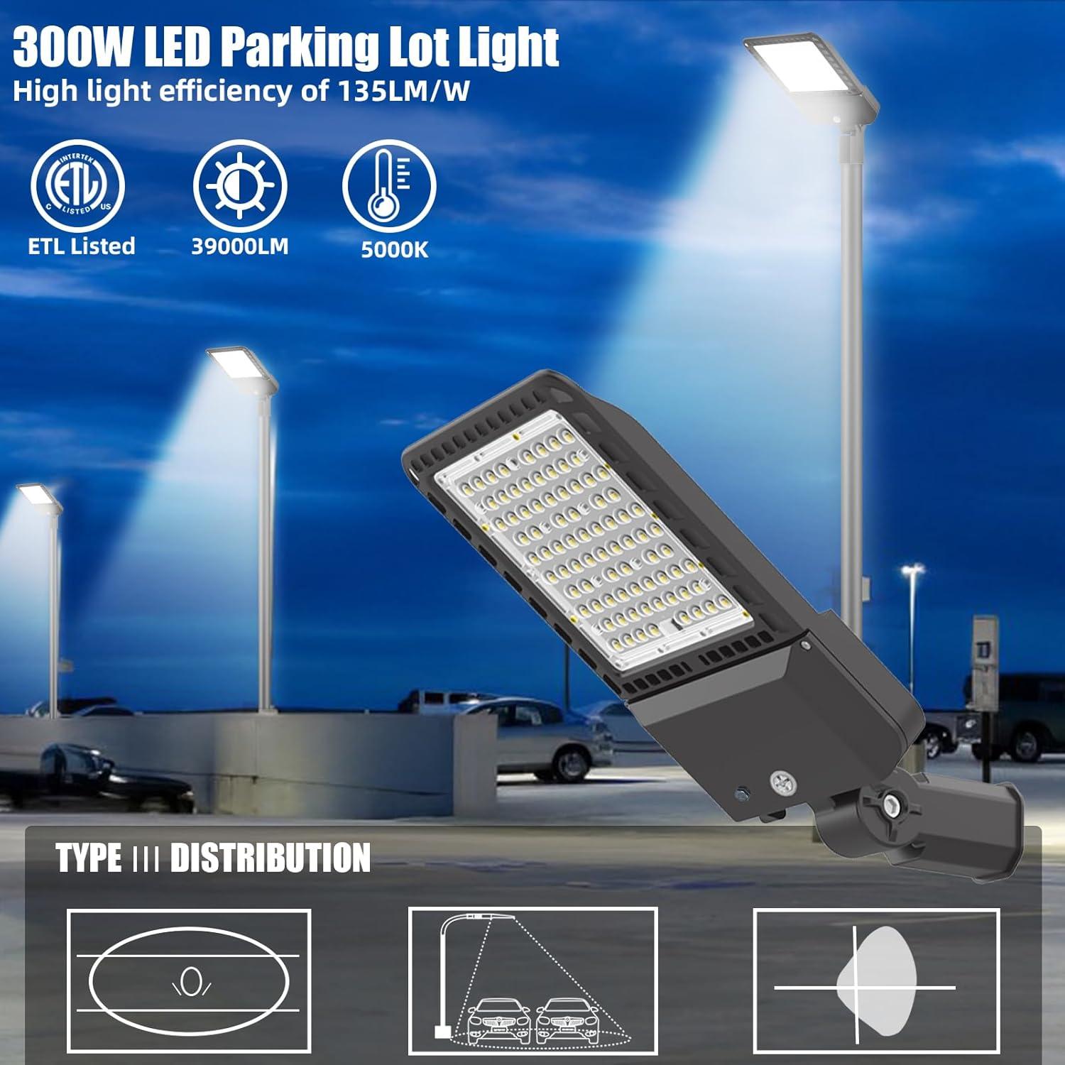 Bronze 300W Integrated LED Weather Resistant Parking Lot Light