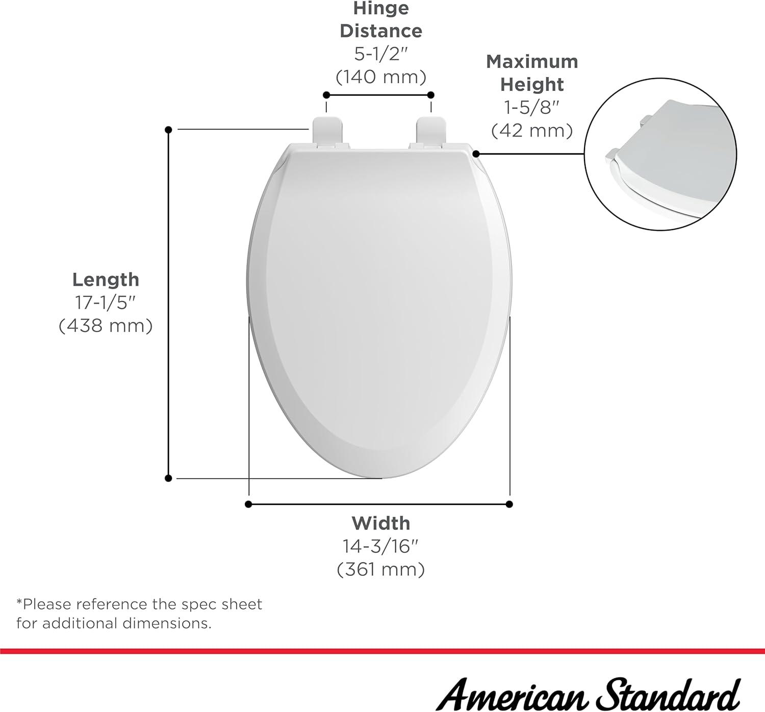 White Slow-Close Elongated Toilet Seat with Lid