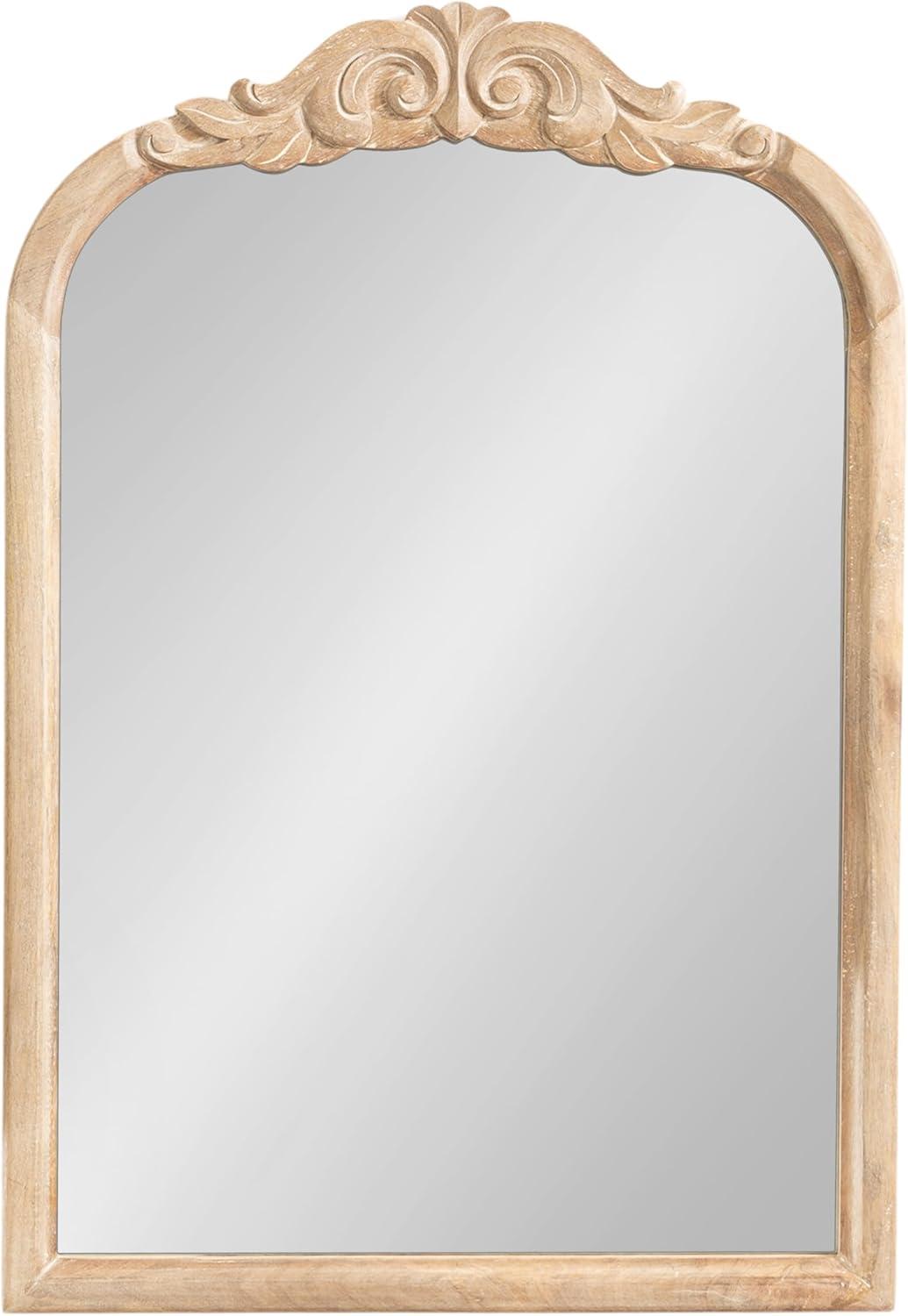 Kate & Laurel All Things Decor 24"x36" Arendahl Wood Arch Mirror