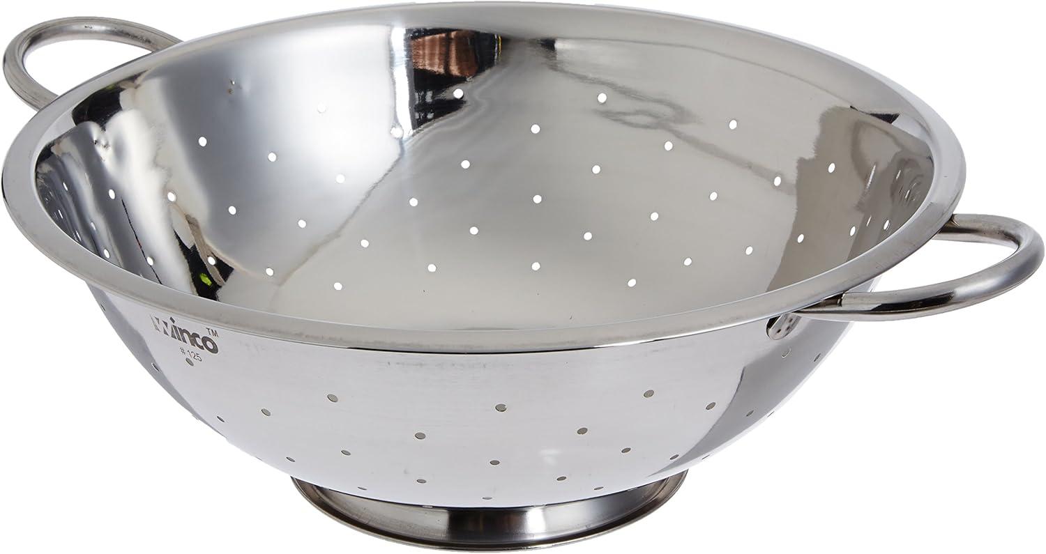 Winco 8-Quart Stainless Steel Colander with Handles