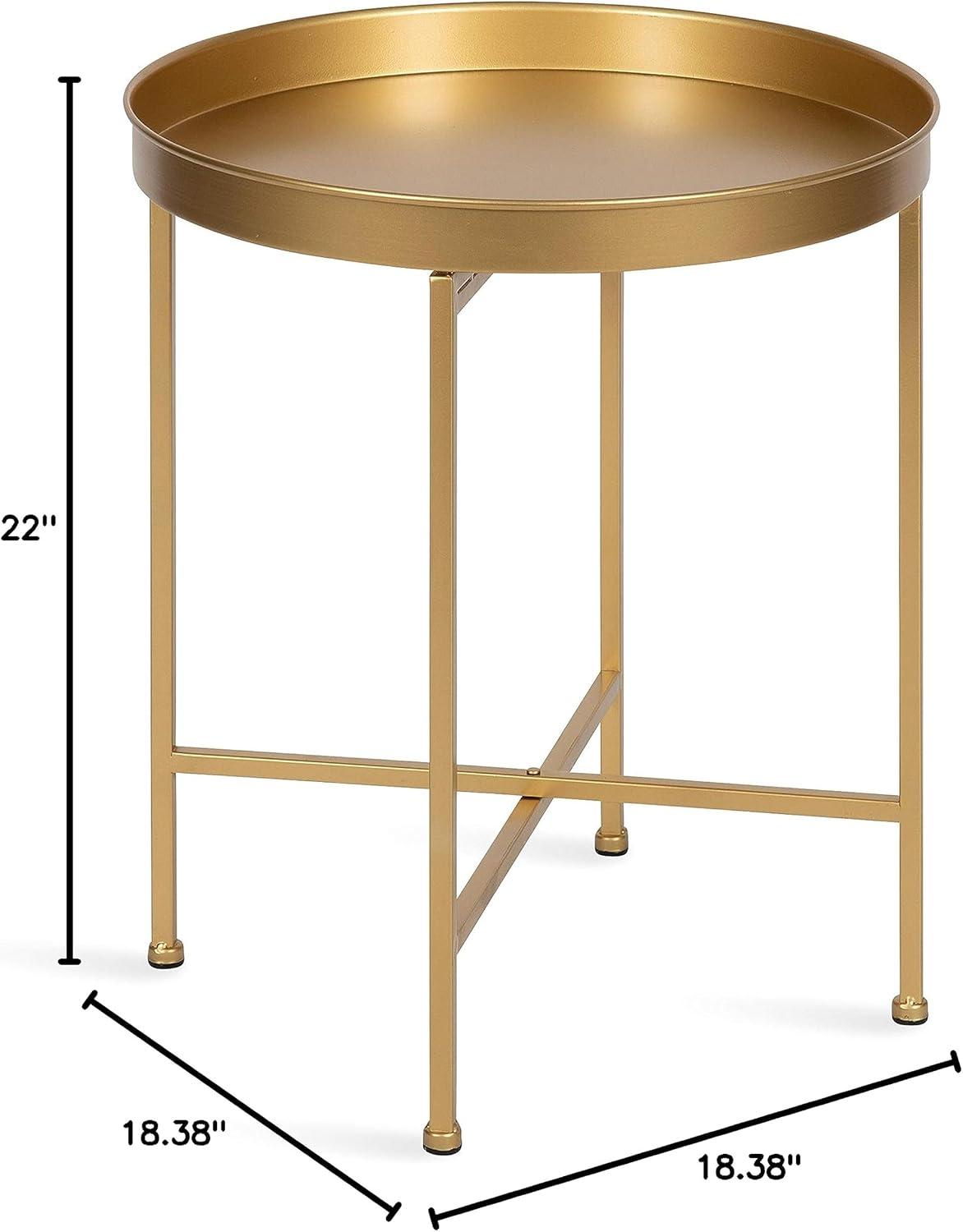 Kate and Laurel Celia Round Metal Side Table