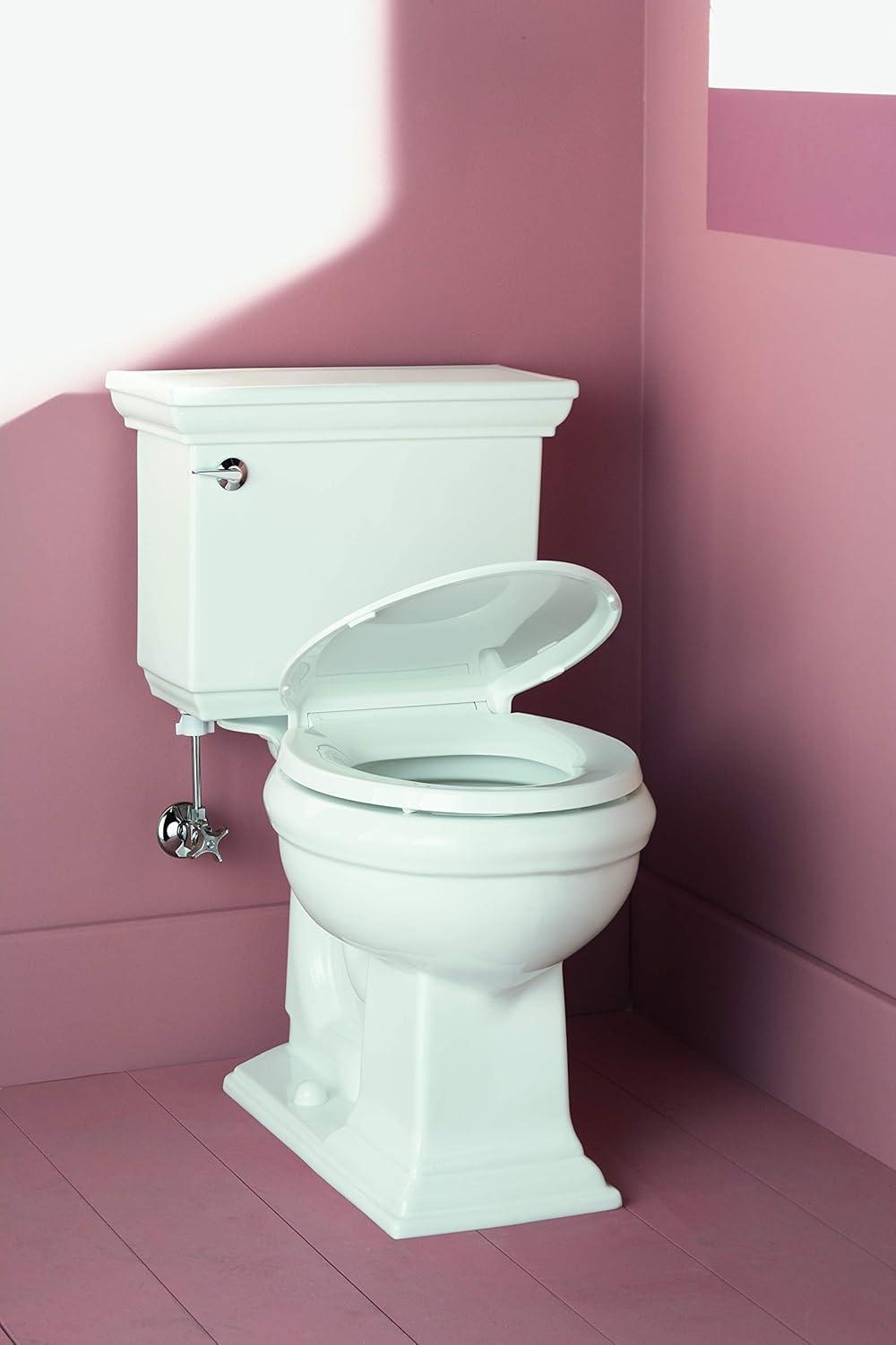 Cachet Round-Front Toilet Seat with Quiet-Close Lid and Seat and Grip-Tight Bumpers