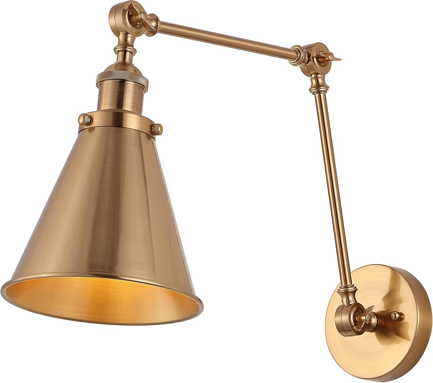 Brass Gold Adjustable Arm LED Wall Sconce