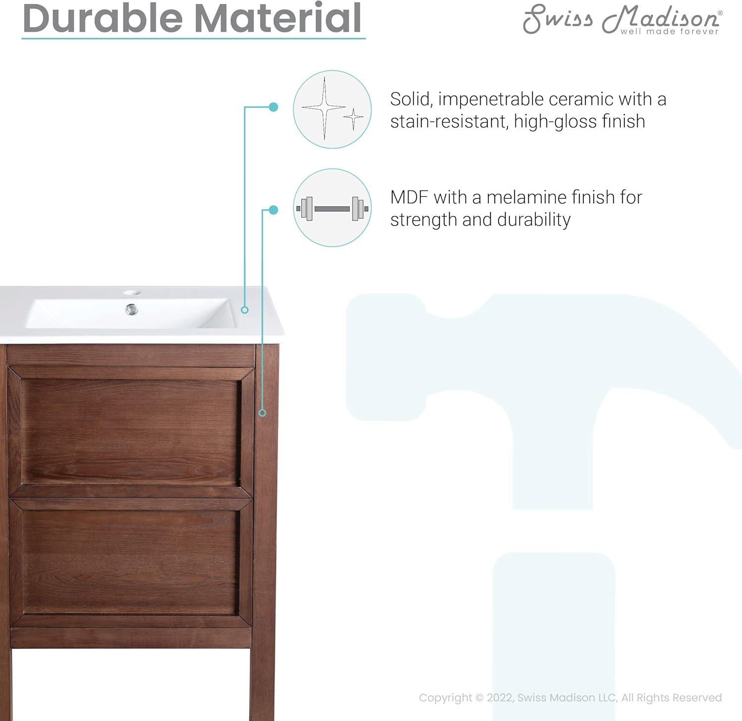 Nadar 24" Bathroom Vanity in Walnut