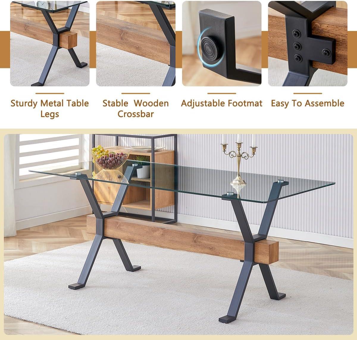 Ivy Bronx 7-Piece Glass Top Dining Table Sets | Wayfair