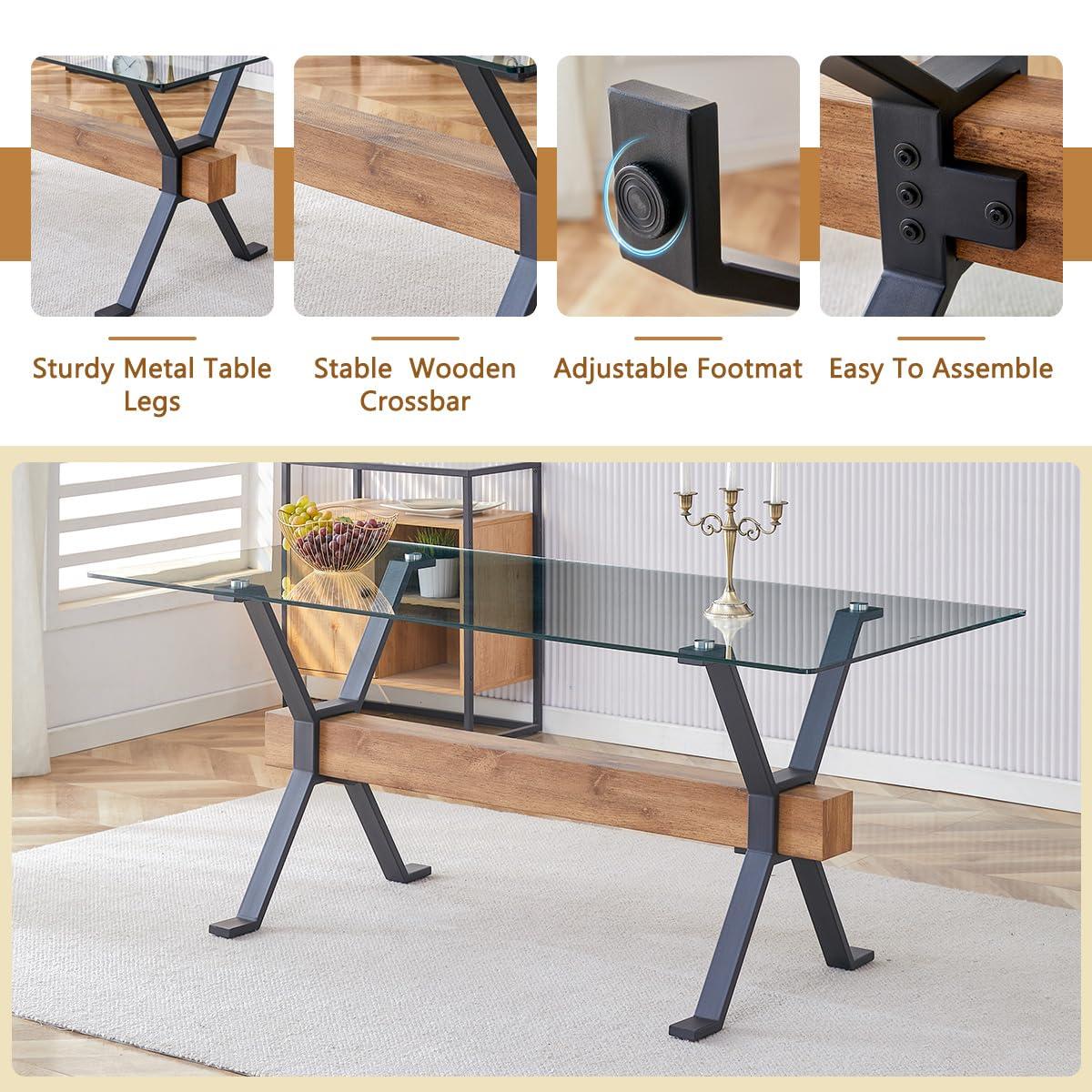 Ivy Bronx 7-Piece Glass Top Dining Table Sets | Wayfair