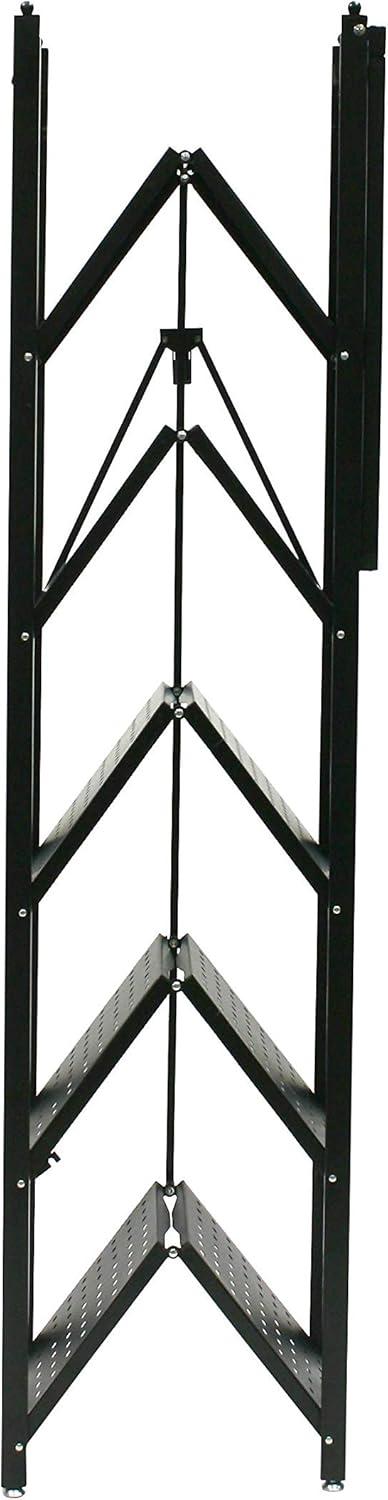 Origami Foldable 6-Shelf Classic Stamped Steel Bookcase