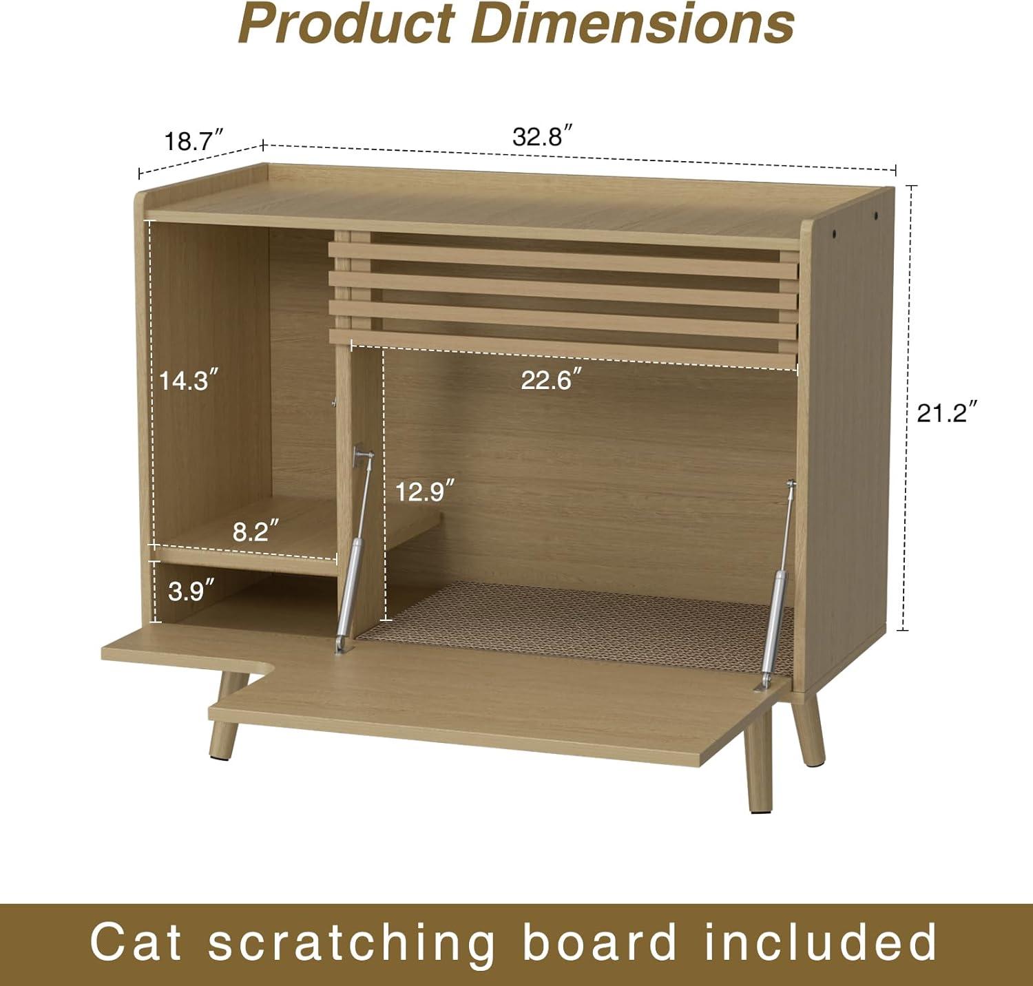 Archie & Oscar™ Cat Litter Box Enclosure With Cat Scratch Pad