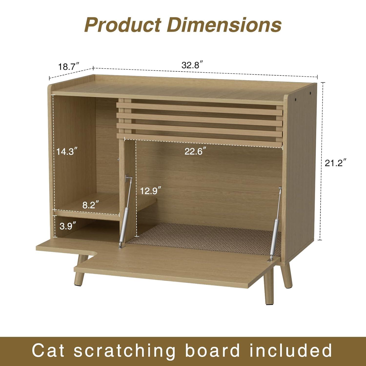 Archie & Oscar™ Cat Litter Box Enclosure With Cat Scratch Pad