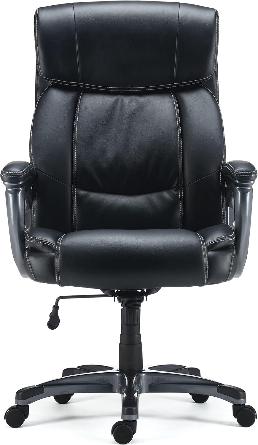 Black Bonded Leather Big & Tall Executive Office Chair