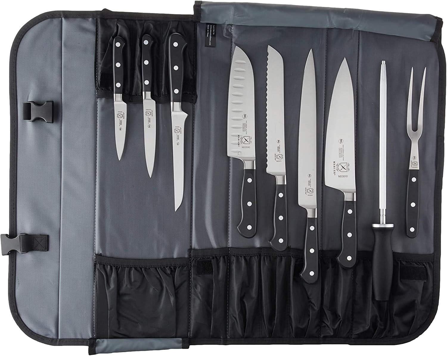 Mercer Culinary Renaissance 10-Piece Forged Steel Knife Set, Black