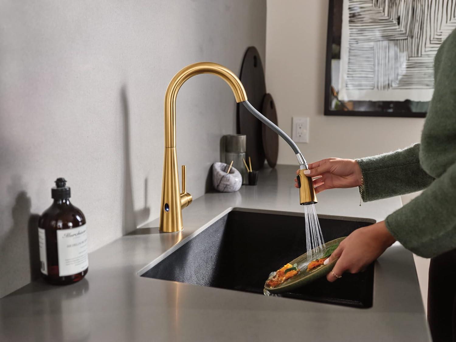 Moen Sleek MotionSense Wave Single Handle Pulldown Kitchen Faucet with Power Clean Technology